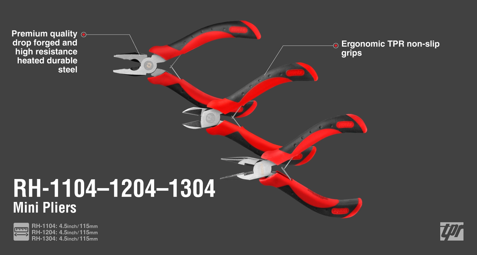 انبر دست مینی رونیکس مدل RH-1304