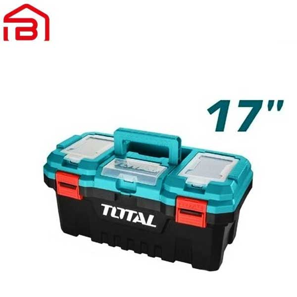 جعبه ابزارپلاستیکی سگک فلز17اینچ توتال مدلTPBX0172