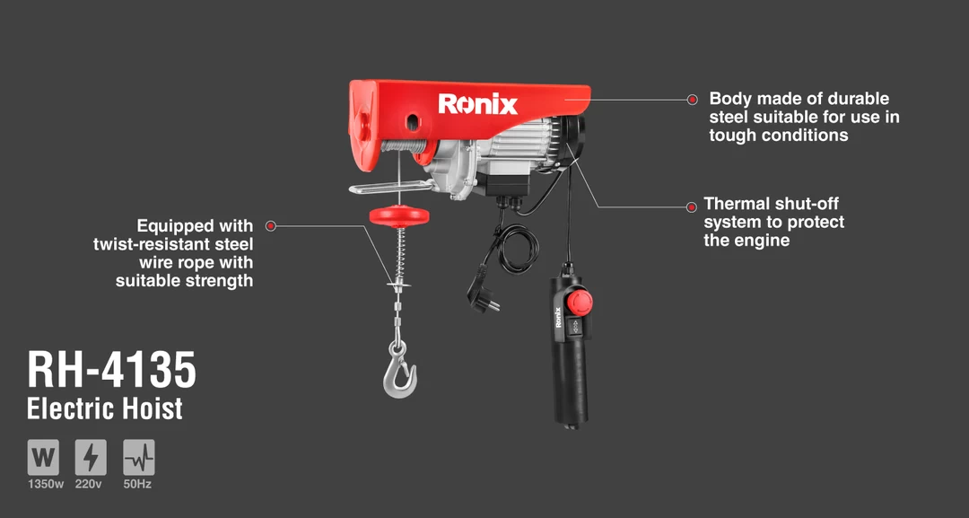 بالابر برقی 800 کیلویی رونیکس مدل RH-4135
