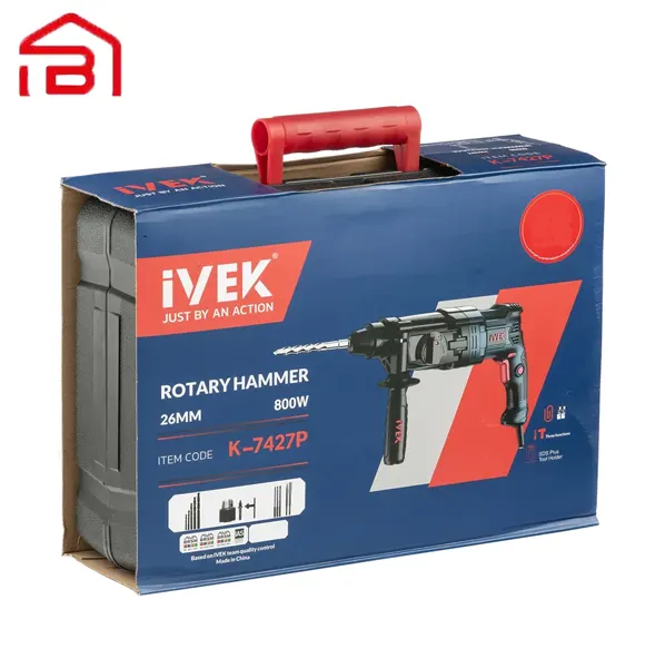 کیت دریل بتن کن سه حالته 800 وات ایوک مدل K7427P